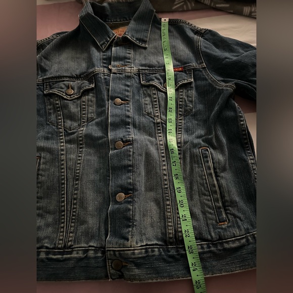 * LUCKY BRAND MENS DUNGAREES DENIM JACKET. BLUE. SIZE Large EUC - Picture 13 of 15